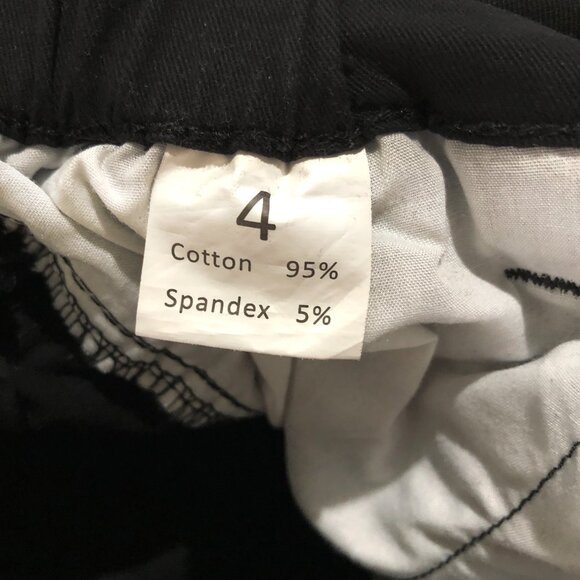 Must Way Cargo Pants Womens Size 4 Black Elastic Waistband Military Pockets - Picture 14 of 15